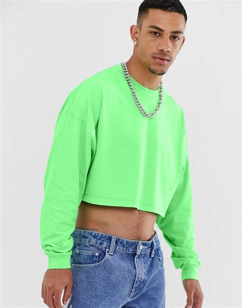 oversized cropped tee men